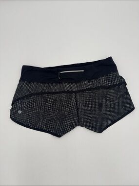 lululemon athletica Cheetah Black Shorts with White Dot Print